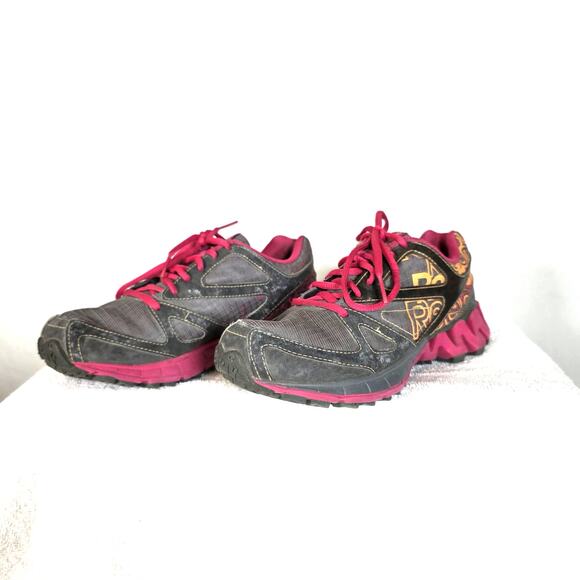 Reebok Zigtech Women's Sz 7 Running Shoes Gray Pink Orange Crossfit No Insole - Picture 2 of 12